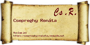 Csepreghy Renáta névjegykártya