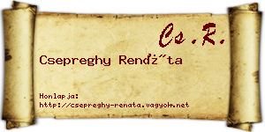 Csepreghy Renáta névjegykártya
