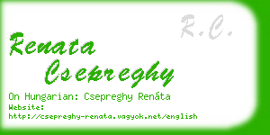 renata csepreghy business card